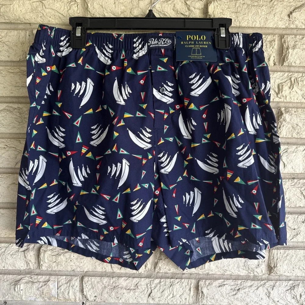 Polo Ralph Lauren Signature Windward Sail Print Boxer Shorts Mens Size XL NEW